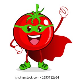 tomato mascot cartoon in vector