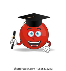 The Tomato mascot character becomes a scholar. vector illustration
