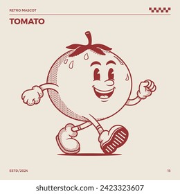 Personaje de la mascota del tomate, mascota de dibujos animados