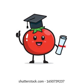 Tomato mascot character design vector