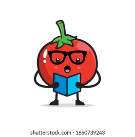 Tomato mascot character design vector