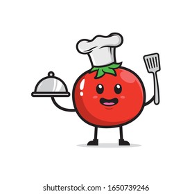 Tomato mascot character design vector