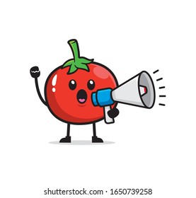 Tomato mascot character design vector