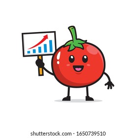 Tomato mascot character design vector