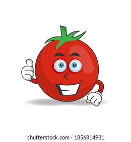 Tomato mascot character with smile expression. vector illustration