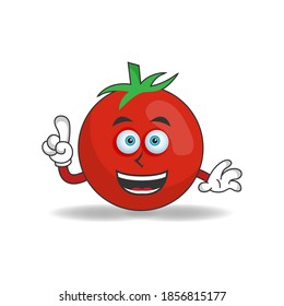 Tomato mascot character with smile expression. vector illustration