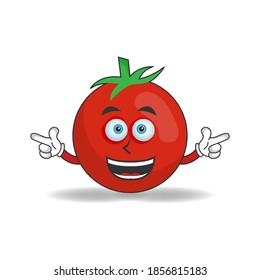 Tomato mascot character with smile expression. vector illustration