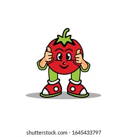 Tomato mascot design vector template