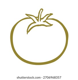 tomato mediterranean doodle. Vector doodle illustration icon isolated on white bg.