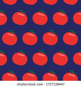 Tomatenminimalismus Muster. Vektor Art. gesundes Essen. Vektorbild