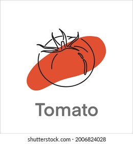 Tomato Minimalist Monoline Logo Monogram Elegant