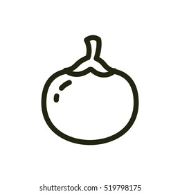 Tomato Minimalistic Flat Line Outline Stroke Icon Pictogram Symbol