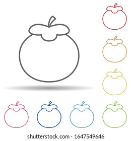 Tomato in multi color style icon. Simple thin line, outline vector of fruit icons for ui and ux, website or mobile application