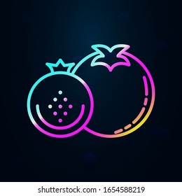 Tomate im nolanischen Stil Symbol. Einfache dünne Linie, Vektorillustration von Gemüsesymbole für i und ux, Website oder mobile Applikation
