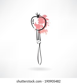 tomato on a fork icon