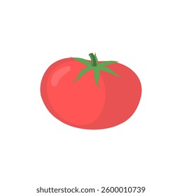 Tomato on an isolated background. Vector illustration in a flat style