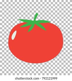 tomato on transparent. tomato sign. flat style. tomato icon. 