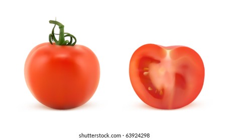 tomato on a white background