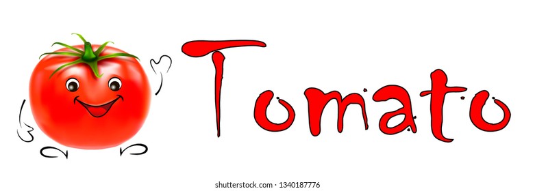 Tomato on a white background. Red tomato.100% quality or 100% natural. Print quality on a tomato.Tomato close-up.