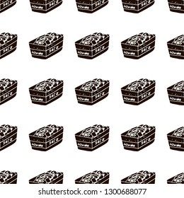 tomato pack vector seamless pattern