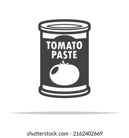 Tomato Paste Can Icon Vector Isolated