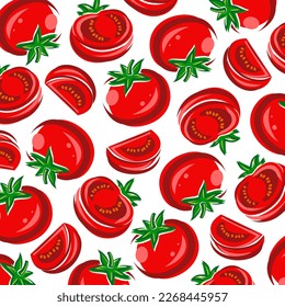 Tomato pattern background set. Collection icon tomato. Vector