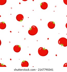 Tomato pattern Gardening Agriculture Vector illustration isolated on white