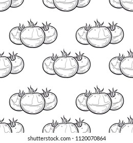 tomato pattern on white background