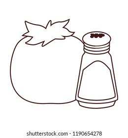 Tomato and salt shaker