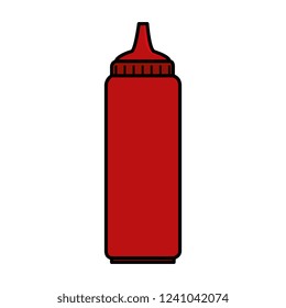 tomato sauce bottle isolated icon