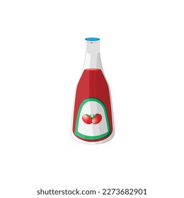 tomato sauce bottle vector art