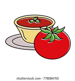 tomato with sauce in dish