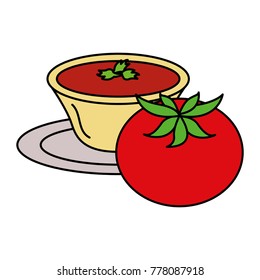 tomato with sauce in dish
