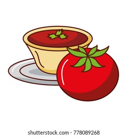 tomato with sauce in dish