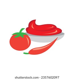 tomato sauce icon logo vector design template