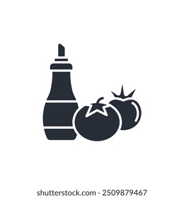 tomato sauce icon. vector.Editable stroke.linear style sign for use web design,logo.Symbol illustration.