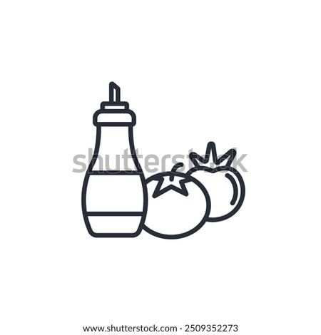 tomato sauce icon. vector.Editable stroke.linear style sign for use web design,logo.Symbol illustration.