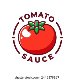 Tomato sauce logo design stamp emblem