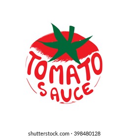 Tomato sauce logo vector
