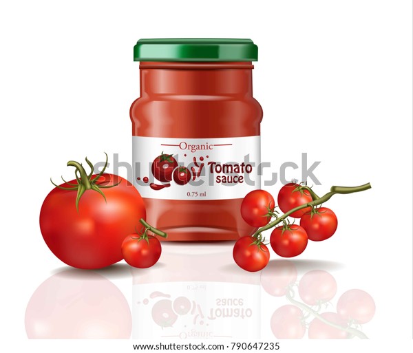 Download Tomato Sauce Product Mock Isolated On Stock Vector Royalty Free 790647235 PSD Mockup Templates