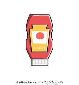 Tomato sauce, squeeze bottle, upside down lid