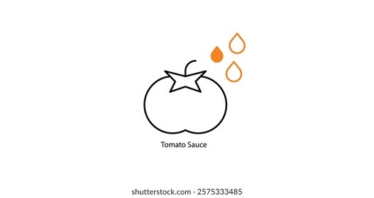 Tomato Sauce Vector Illustration for Cooking and Recipes