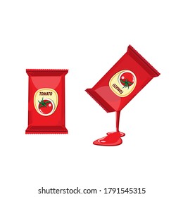 Tomato sauce. vector illustration on white background