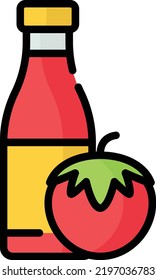 tomato sauce vector on white background. isolated Vector icon