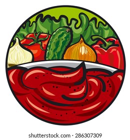 tomato sauce and vegetables