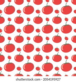 Tomato seamless pattern design background.
