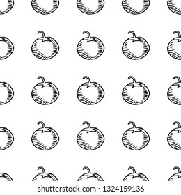 tomato seamless pattern isolated on white background
