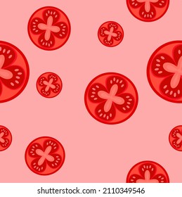 tomato seamless patterns. Vector illustration. Simple surface pattern design.   For paper, cover, fabric, gift wrap, and interior decoration.