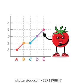tomato show infographic chart bar pie for marketing vector