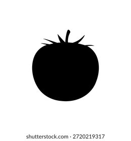 Tomato silhouette vector flat illustration design.